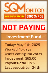 Investment Fund HYIP Status Button