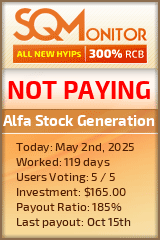 Alfa Stock Generation HYIP Status Button