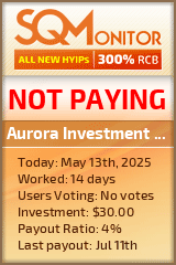 Aurora Investment Company HYIP Status Button