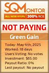 Green Gain HYIP Status Button