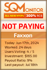 Faxxon HYIP Status Button