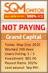 Grand Capital HYIP Status Button