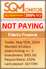 Fidelis Finance HYIP Status Button