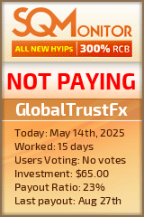 GlobalTrustFx HYIP Status Button