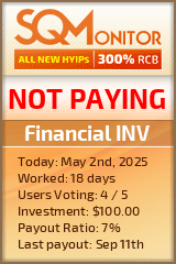 Financial INV HYIP Status Button