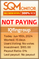 IQfingroup HYIP Status Button