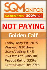 Golden Calf HYIP Status Button