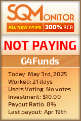 G4Funds HYIP Status Button