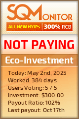 Eco-Investment HYIP Status Button