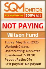 Wilson Fund HYIP Status Button