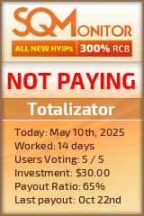 Totalizator HYIP Status Button