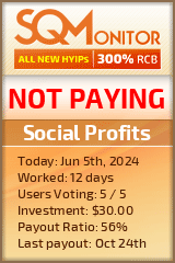Social Profits HYIP Status Button