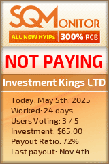 Investment Kings LTD HYIP Status Button