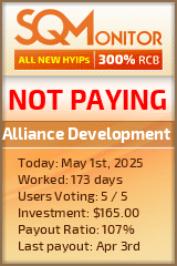 Alliance Development HYIP Status Button