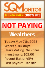 Wealthers HYIP Status Button