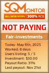 Fair-investments HYIP Status Button