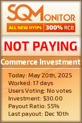 Commerce Investment HYIP Status Button