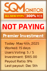 Premier Investment HYIP Status Button