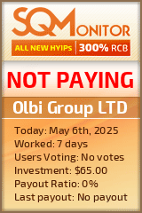 Olbi Group LTD HYIP Status Button