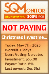 Christmas Investment Inc HYIP Status Button