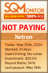 Xetron HYIP Status Button