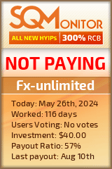 Fx-unlimited HYIP Status Button