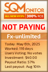 Fx-unlimited HYIP Status Button