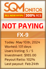 FX-9 HYIP Status Button