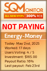 Energy-Money HYIP Status Button