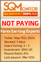 Forex Earning Experts HYIP Status Button