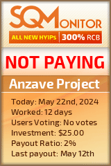 Anzave Project HYIP Status Button