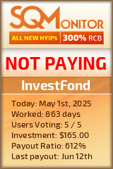 InvestFond HYIP Status Button