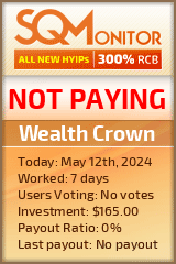Wealth Crown HYIP Status Button