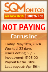 Carrus Inc HYIP Status Button