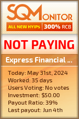 Express Financial Investment HYIP Status Button