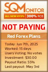 Red Forex Plans HYIP Status Button