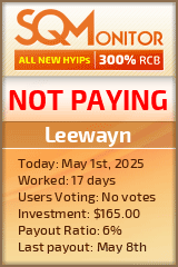 Leewayn HYIP Status Button