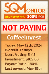 Coffeeinvest HYIP Status Button