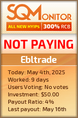 Ebltrade HYIP Status Button