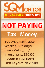Taxi-Money HYIP Status Button