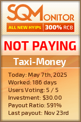 Taxi-Money HYIP Status Button