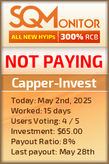 Capper-Invest HYIP Status Button