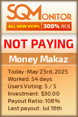 Money Makaz HYIP Status Button