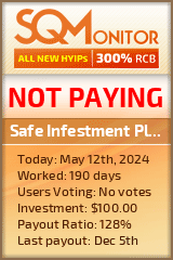 Safe Infestment Platform HYIP Status Button
