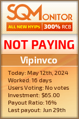 Vipinvco HYIP Status Button