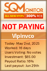 Vipinvco HYIP Status Button