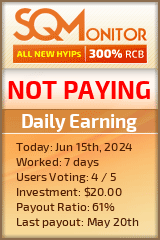 Daily Earning HYIP Status Button
