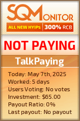 TalkPaying HYIP Status Button