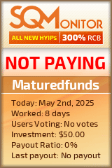 Maturedfunds HYIP Status Button