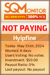 Hyipfine HYIP Status Button